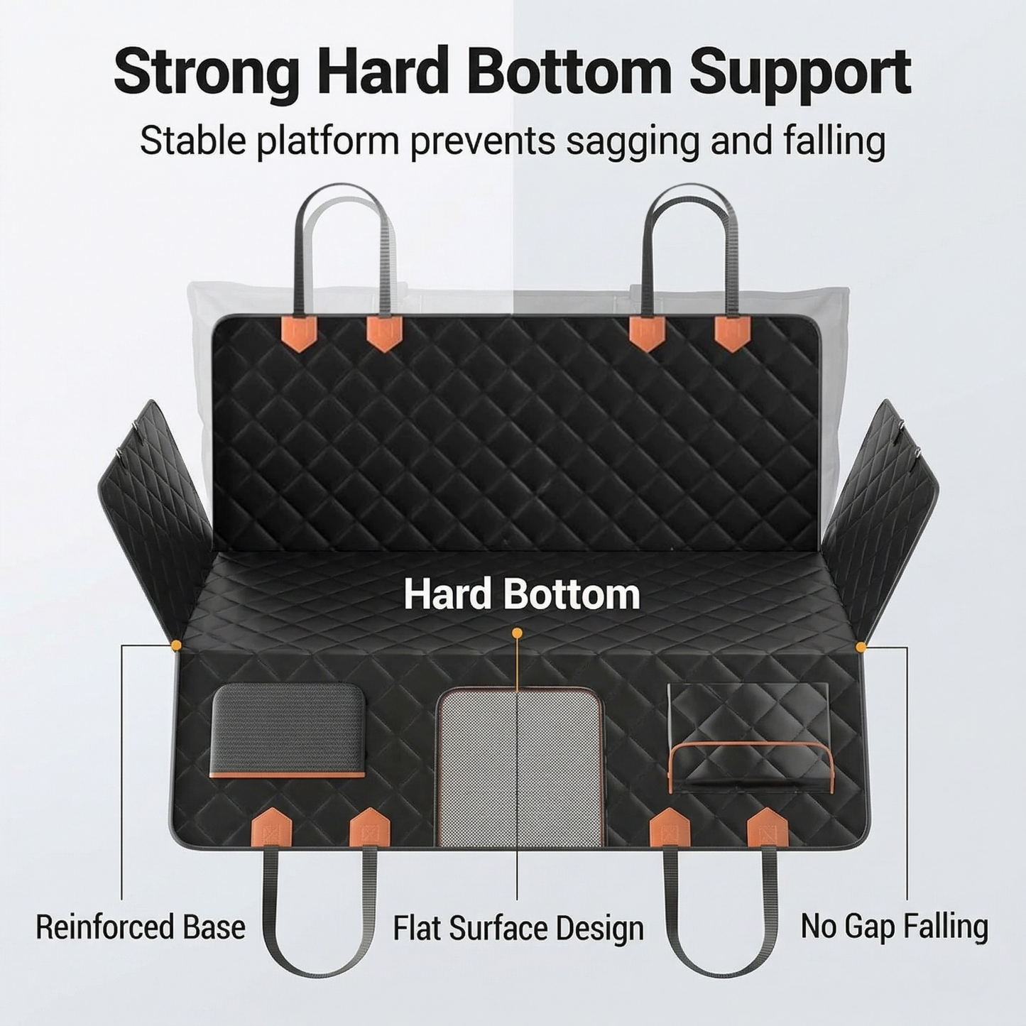 FurFort BackSeat Pro — Waterproof Dog Car Seat Cover & Hard Bottom Extender