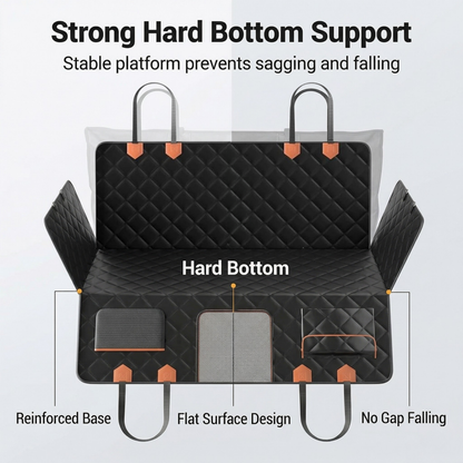 FurFort BackSeat Pro — Waterproof Dog Car Seat Cover & Hard Bottom Extender